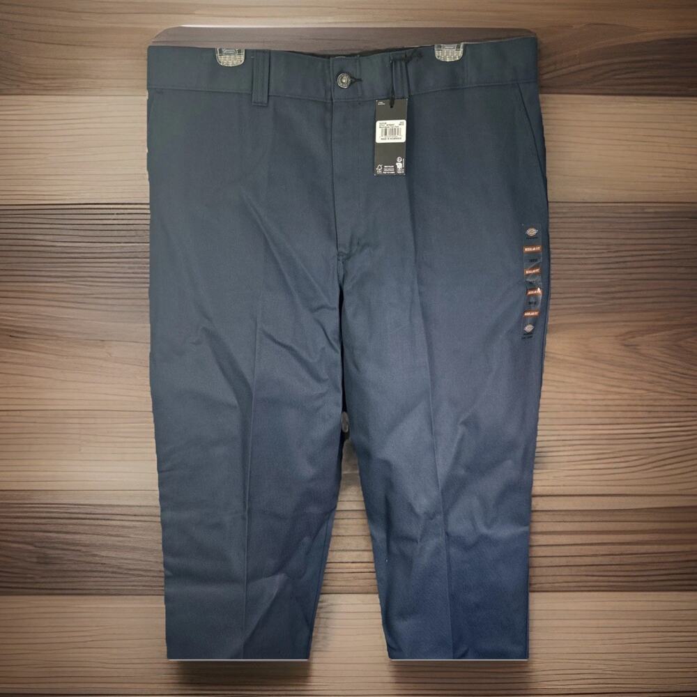 Dickies Skateboarding Pants Mens 38x32 Blue Twill Regular Fit Tough On Stain NWT